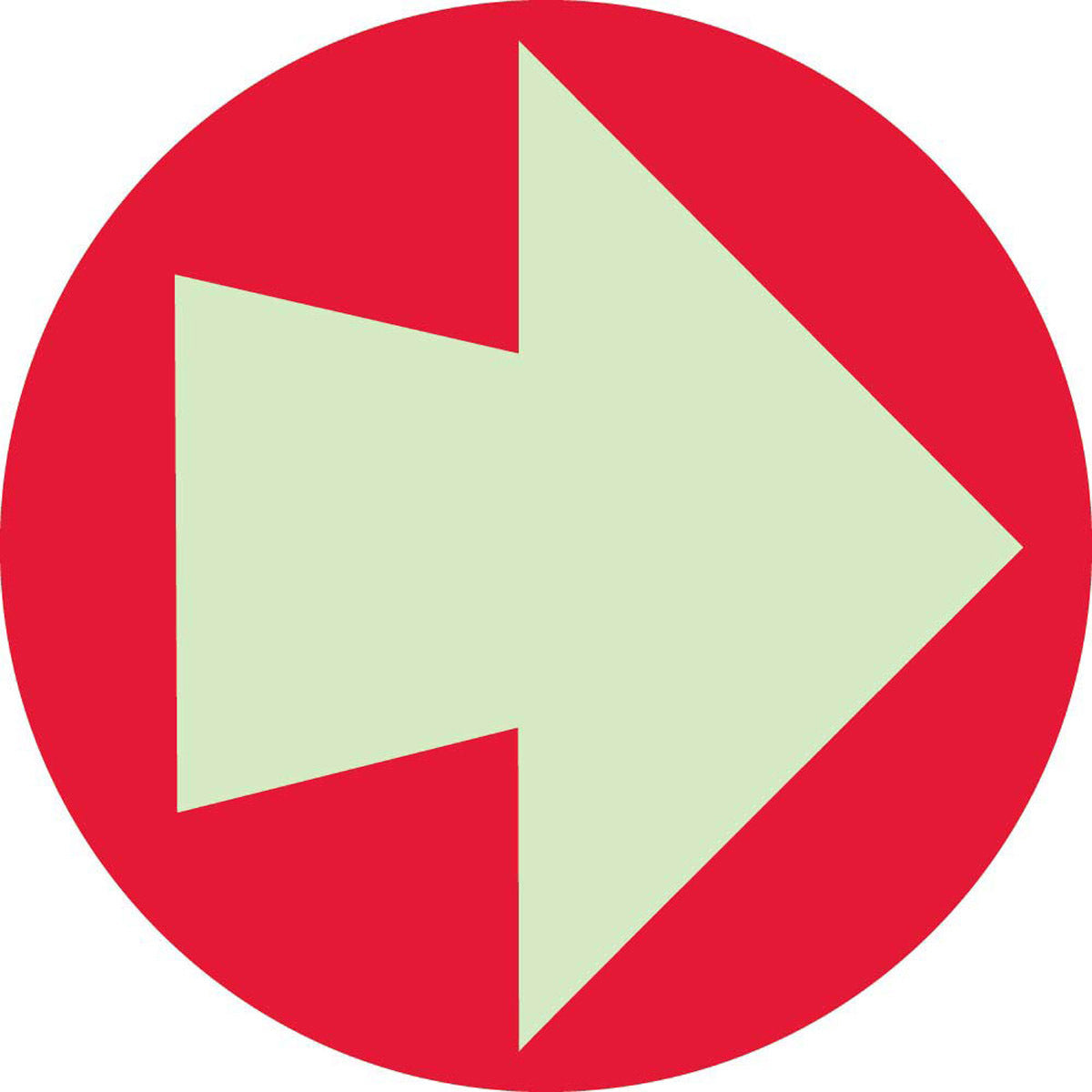 NM 4" X 4" Phosphorescent .0045" Polyester Arrow Safety Sign