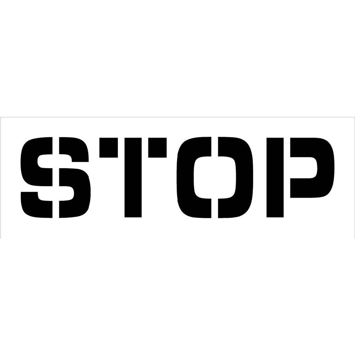 NM 12" X 39" Clear .06" Polyethylene Stencil "STOP"