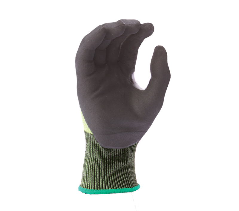 18G HDPE, Micro-Foam Nitrile palm coated, Reinforced Thumb Crotch, ANSI Cut A2, Touchscreen compatible