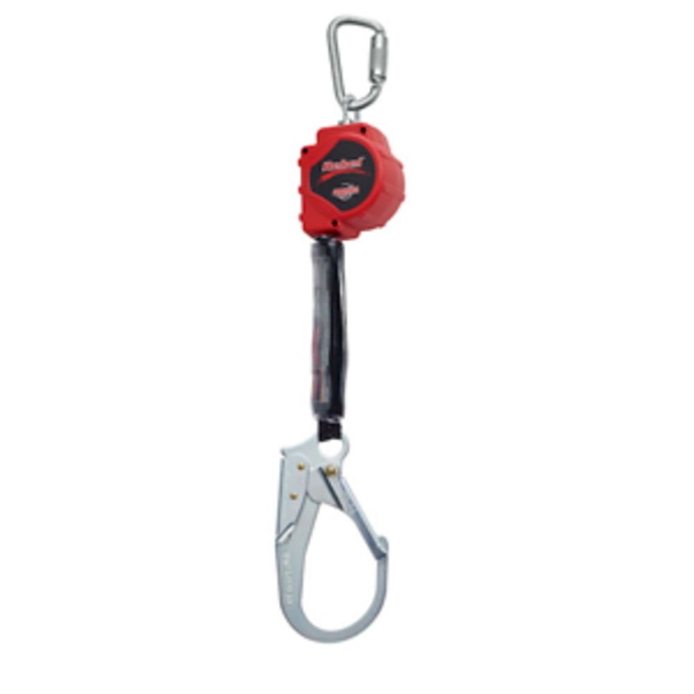 3M DBI-SALA 11' PROTECTA Rebel Single Leg Self Retracting Polyester Web Lifeline With Steel Rebar Hook, Swiveling Anchorage And Anchorage Carabiner