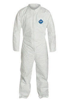 DuPont 4X White Safespec 2.0 5.4 mil Tyvek Disposable Coveralls With Front Zipper Closure, Collar, Elastic Waist And Set Sleeves