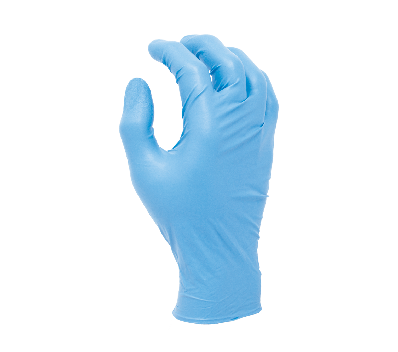 6 mil Blue nitrile disposable, 9 1/2" length, powder free, textured finish, industrial grade