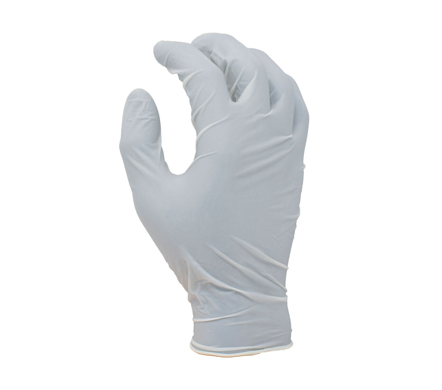 3.5 Mil White Latex Disposable Gloves, 9 1/2" Length, Powder-free, Textured Finish, Industrial Grade