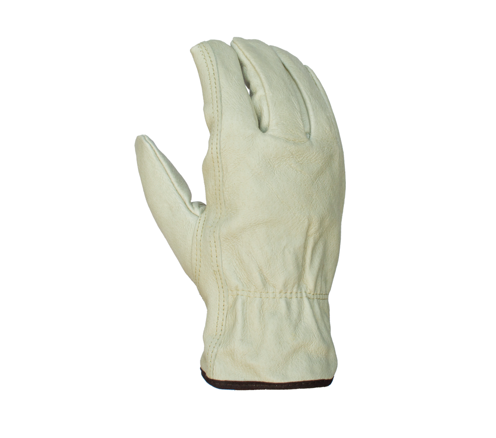 Quality Grain Pigskin Driver, Red Fleece Lined