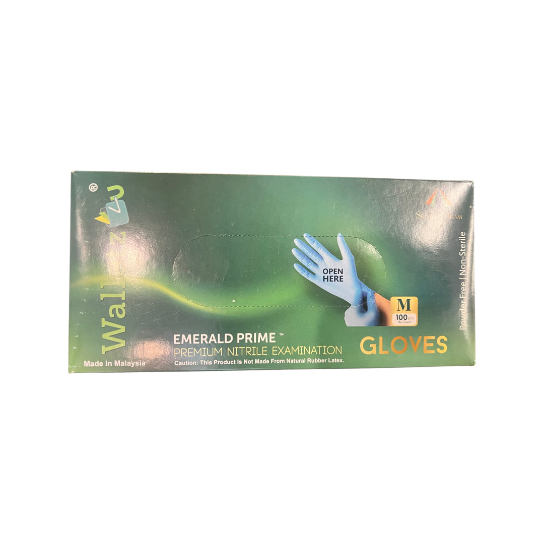 Walletz Emerald Nitrile Exam Powder-Free Glove