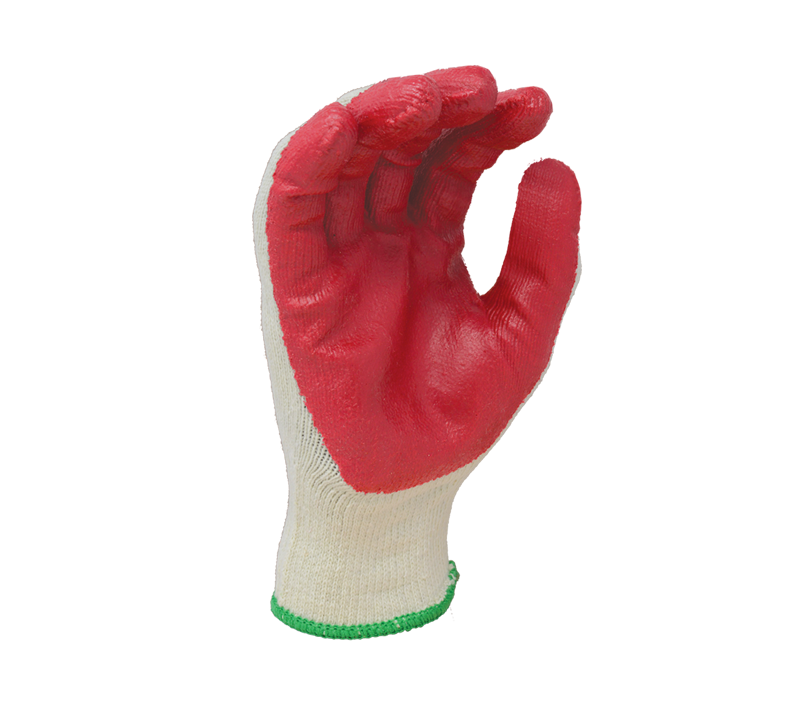 (TSK2008) Rockdare® - Red Palm Latex Coated Natural Work Gloves