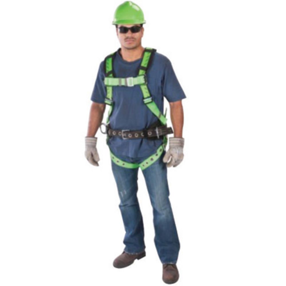 MSA Standard TechnaCurv Full Body/Pullover Style Harness With (1) Back, (2) Hip D-Ring And Tongue Leg Strap Buckle