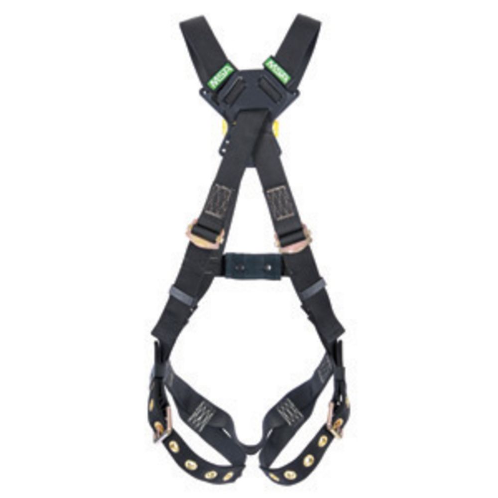 MSA Standard Workman Arc Flash Cross Over Harness With Back Stel D-Ring And Qwik-Fit Leg Straps