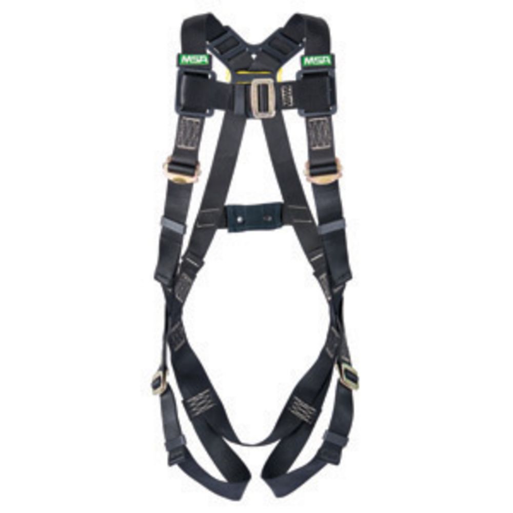 MSA Standard Workman Arc Flash Vest Style Harness With Back Steel D-Ring And Qwik-Fit Leg Straps