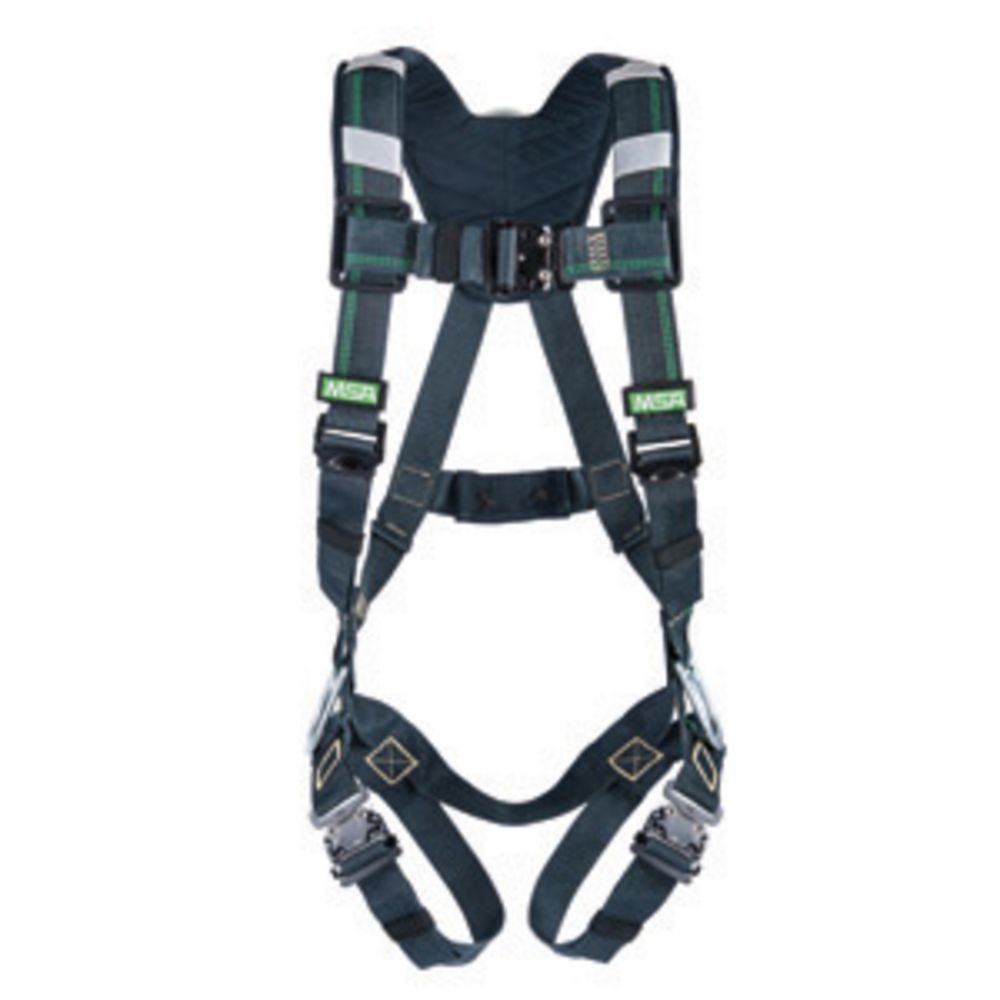 MSA Super X-Large EVOTECH Arc Flash Full-Body Harness With Back Steel D-Ring, Quick Connect-Leg Straps And Shoulder Padding