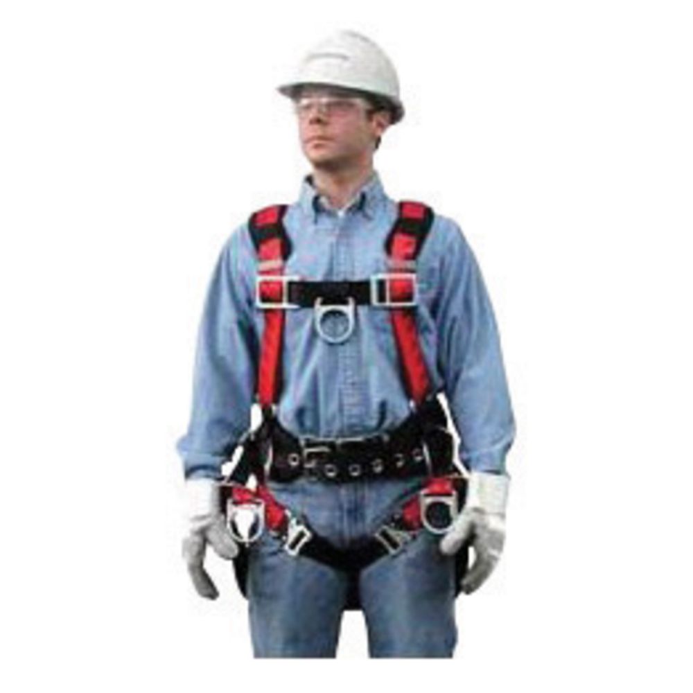 MSA X-Large TechnaCurv Full Body/Vest Style Harness With Tongue Leg Strap Buckle And Padding Shoulder