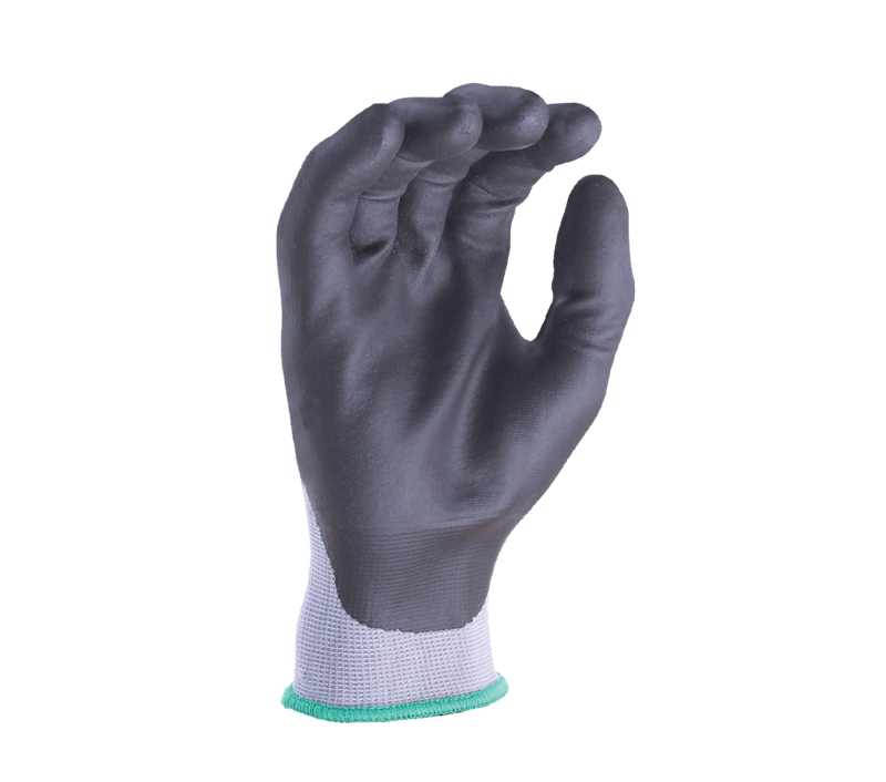 Oil Task - Waterbased Polymer Palm Coated Grey Nylon/Spandex Work Gloves