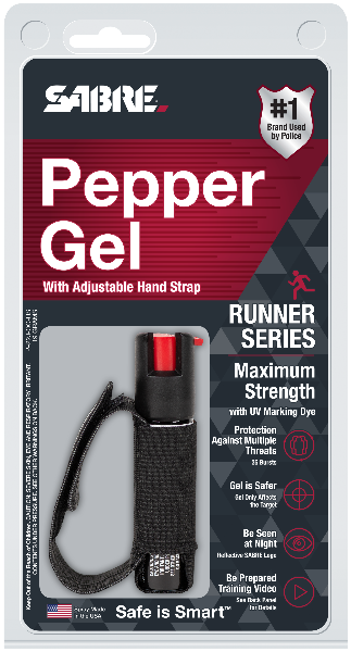 Runner Pepper Gel with Adjustable Hand Strap - Black