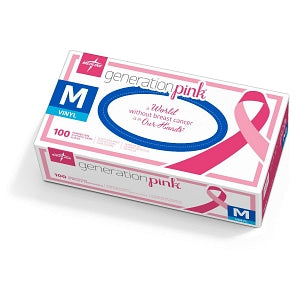 Medline Generation Pink 3G Synthetic Exam Gloves, 100 Count