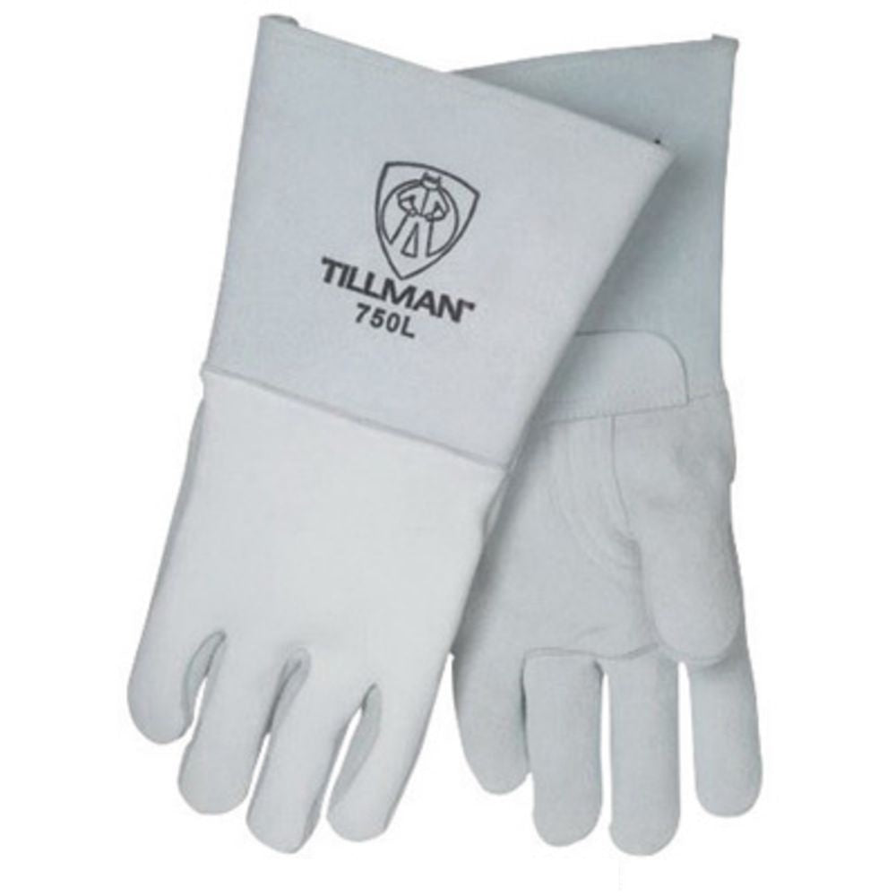 Tillman X-Large 14" Gray Top Grain Elkskin Cotton/Foam Lined Right Hand Welders Gloves