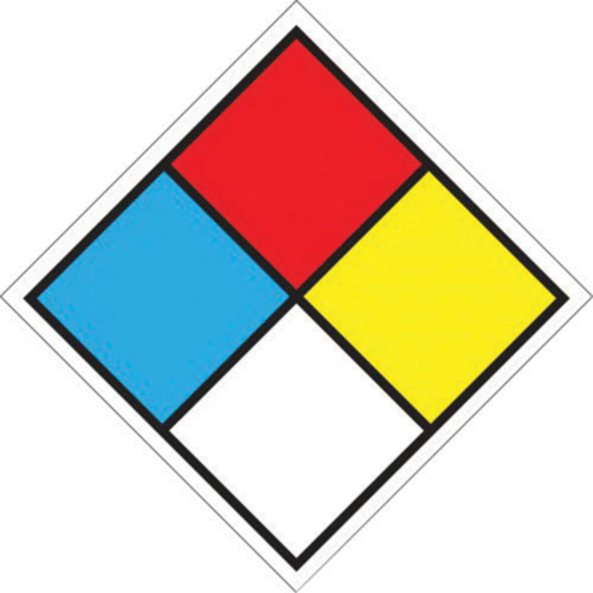 Accuform® 10" X 10" White, Blue, Red And Yellow Pressure Sensitive Vinyl NEPA Blank Placard