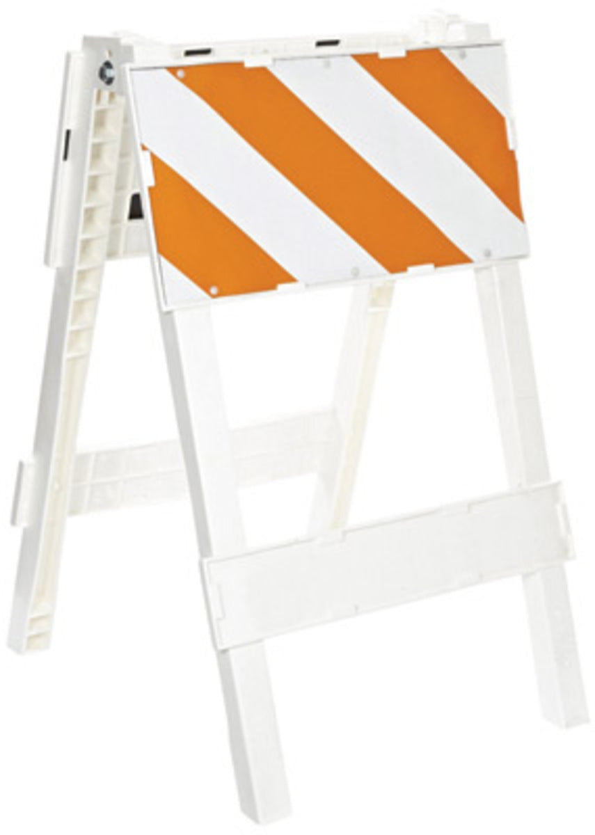 Cortina Safety Products Group 24" X 12" Orange And White Plastxx Type 1 Traffic Barricade With Engineer Grade Sheeting