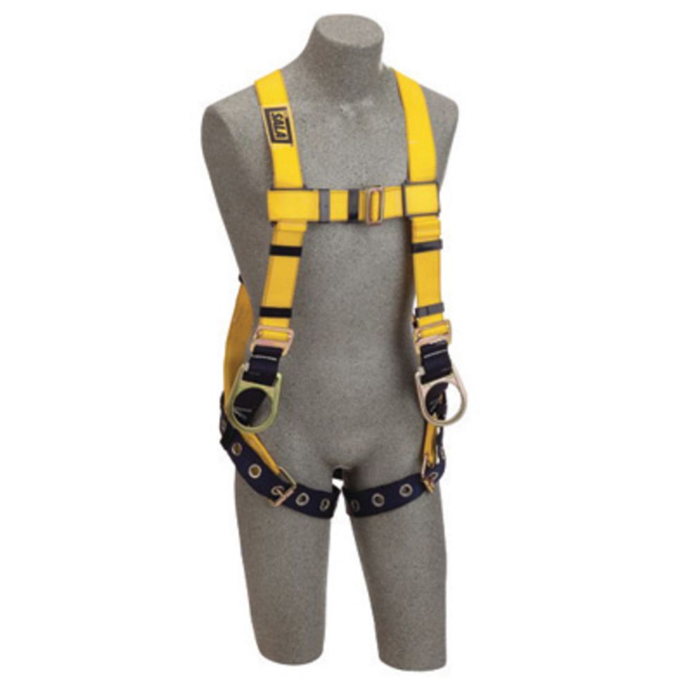 3M DBI-SALA X-Small Delta Positioning Construction Style Harness With Back And Side D-Rings, Tongue Buckle Leg Strap, Loops For Belt And Impact Indicator