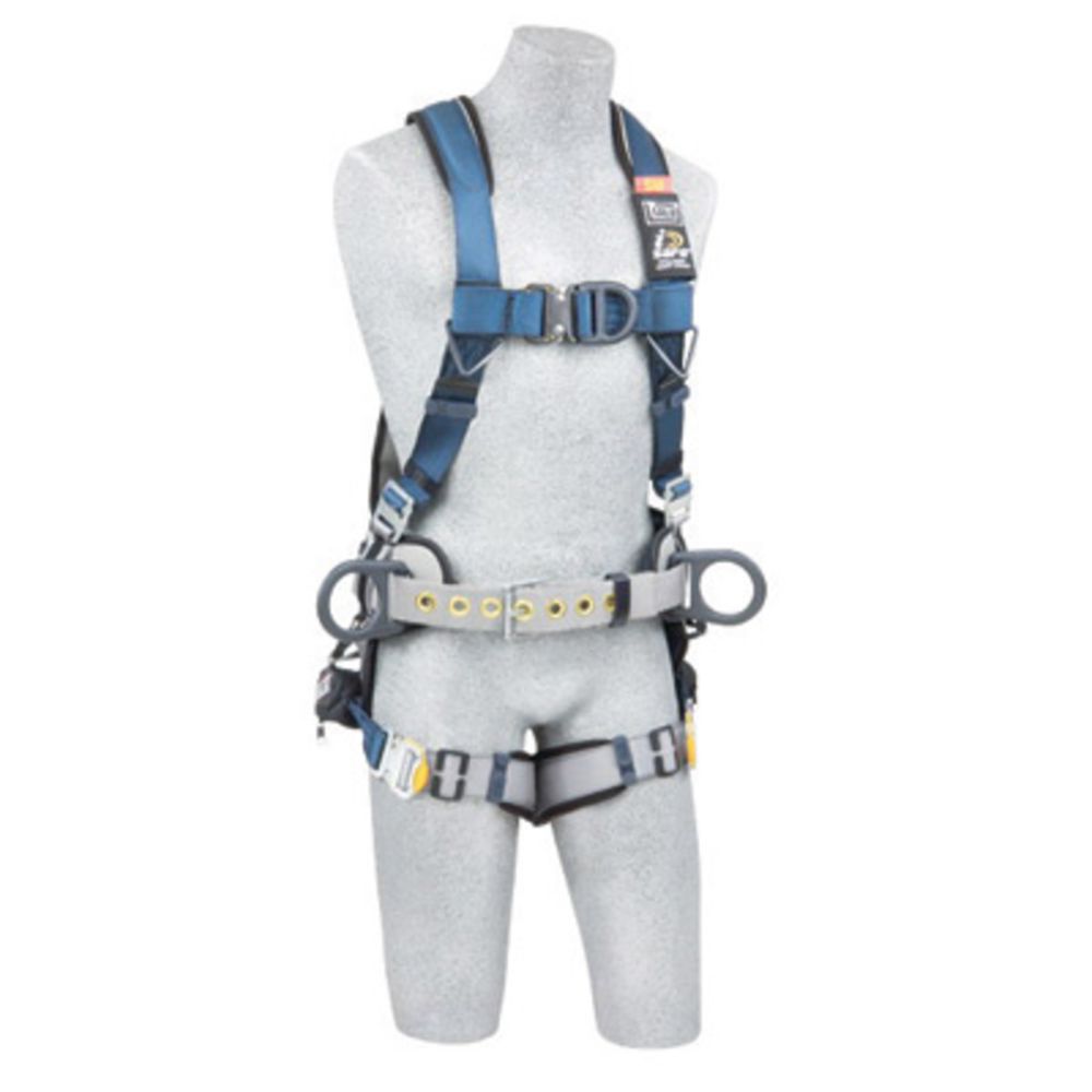 3M DBI-SALA Small ExoFit Wind Energy Harness With PVC Coated Back Front And Side D-Rings, Belt With Pad, Quick Connect Buckle Leg Strap And Built-In Comfort Padding