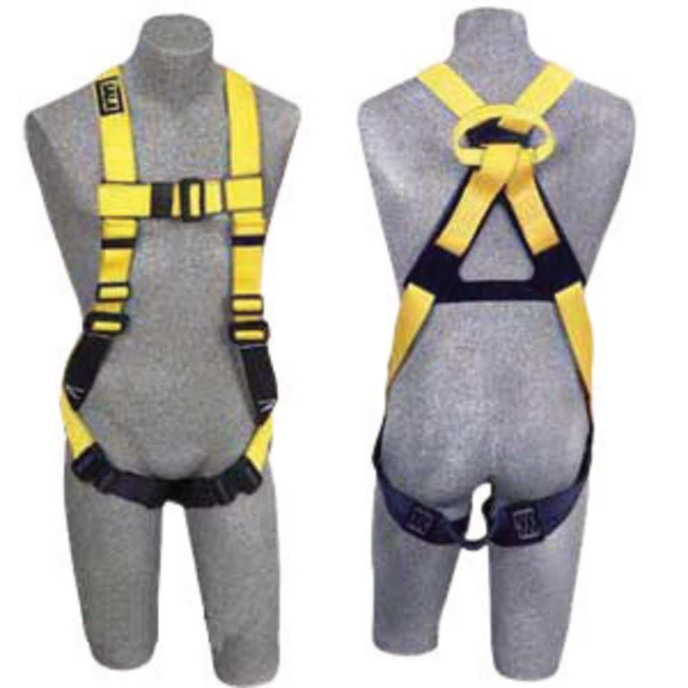 3M DBI-SALA 2X Full Body/Vest Style Harness With Non-Slip Chest Strap, Parachute Buckle, Pass- Thru Buckle Leg Straps, Non-Conductive/Non-Spark PVC Coated Hardware And Web Loop On Back