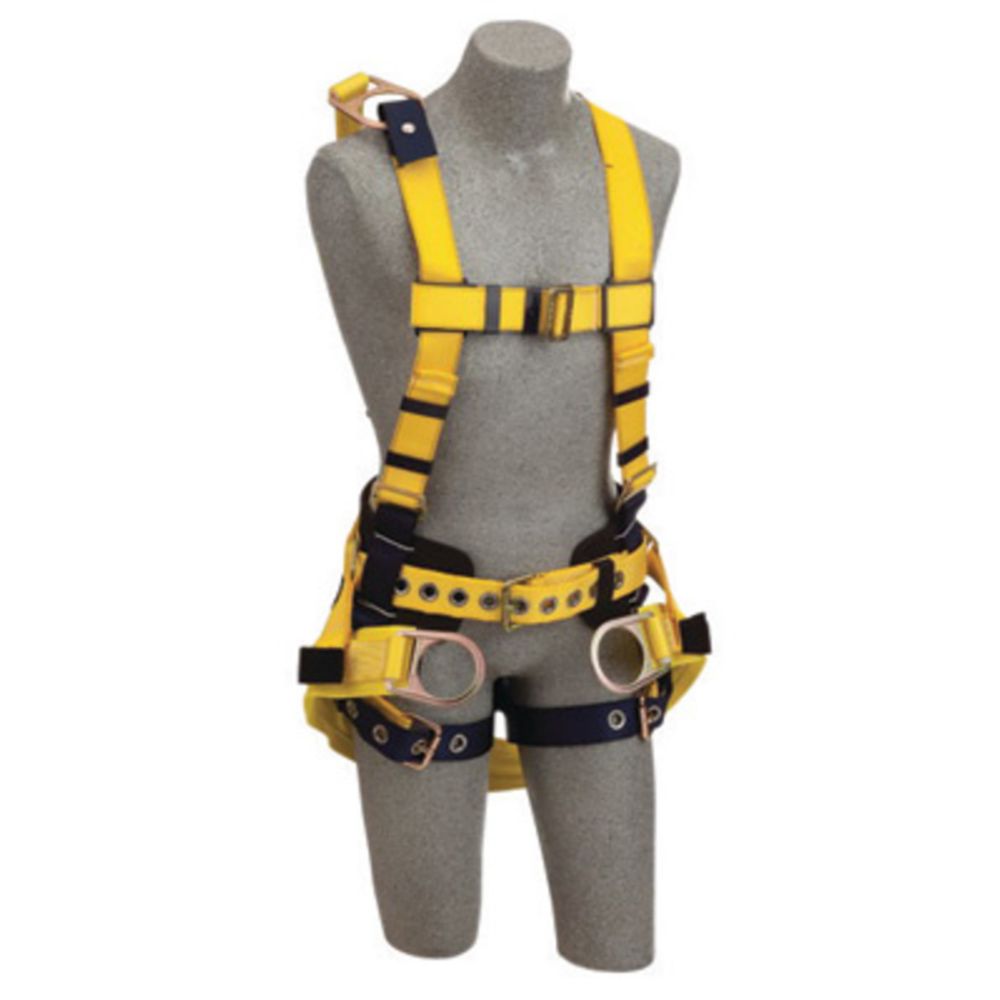 3M DBI-SALA 3X Delta Derrick No-Tangle Full Body/Vest Style Harness With Back D-Ring With 18" Extension, Belt With Pad, Seat Sling With Positioning D-Ring And Tongue Leg Strap Buckle