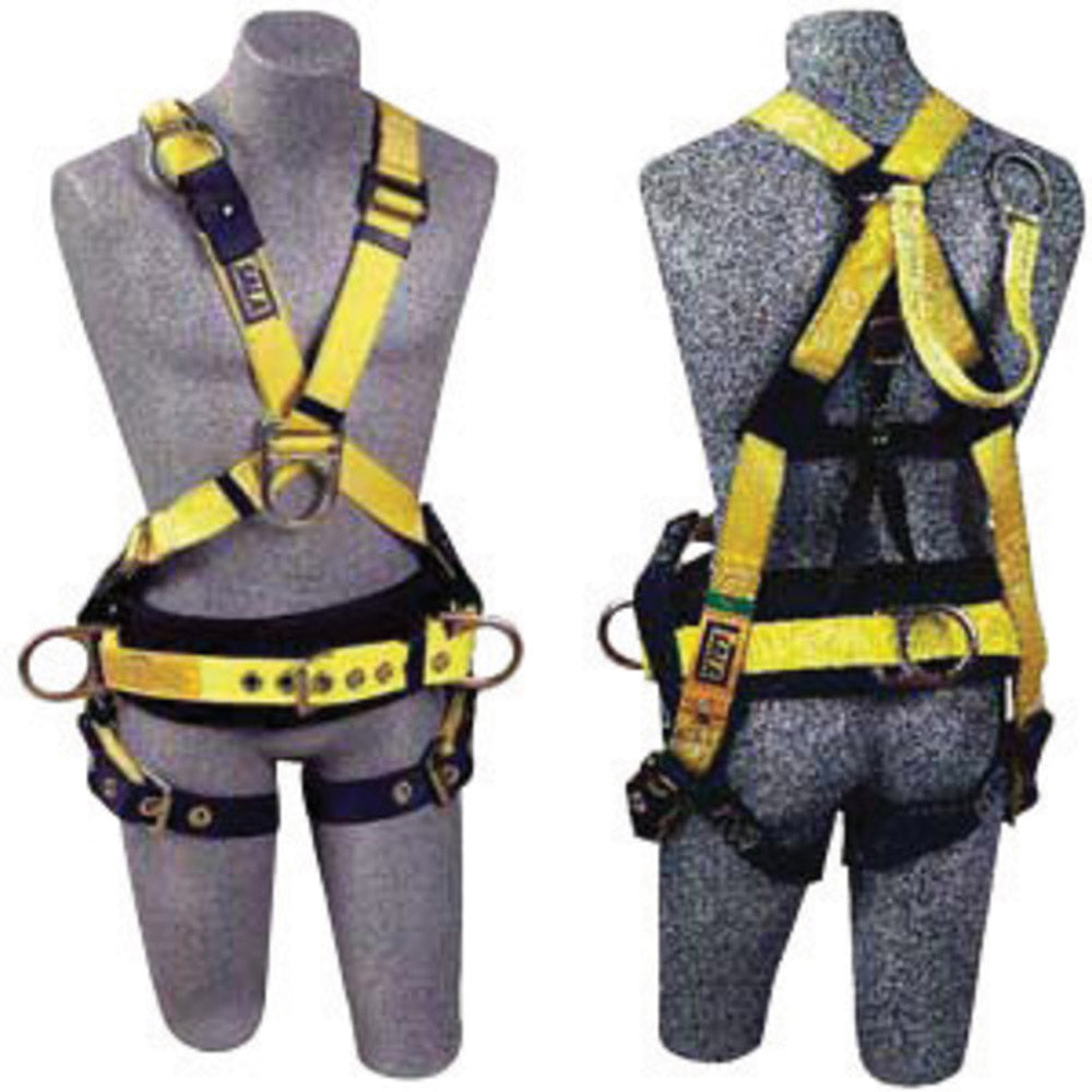 3M DBI-SALA Large Delta II Positioning Construction/Cross Over Style Harness With 18" Back D-Ring Extension, Front And Side D-Rings, Pass-Thru Buckle Leg Strap And Body Belt With Foam Back Pad