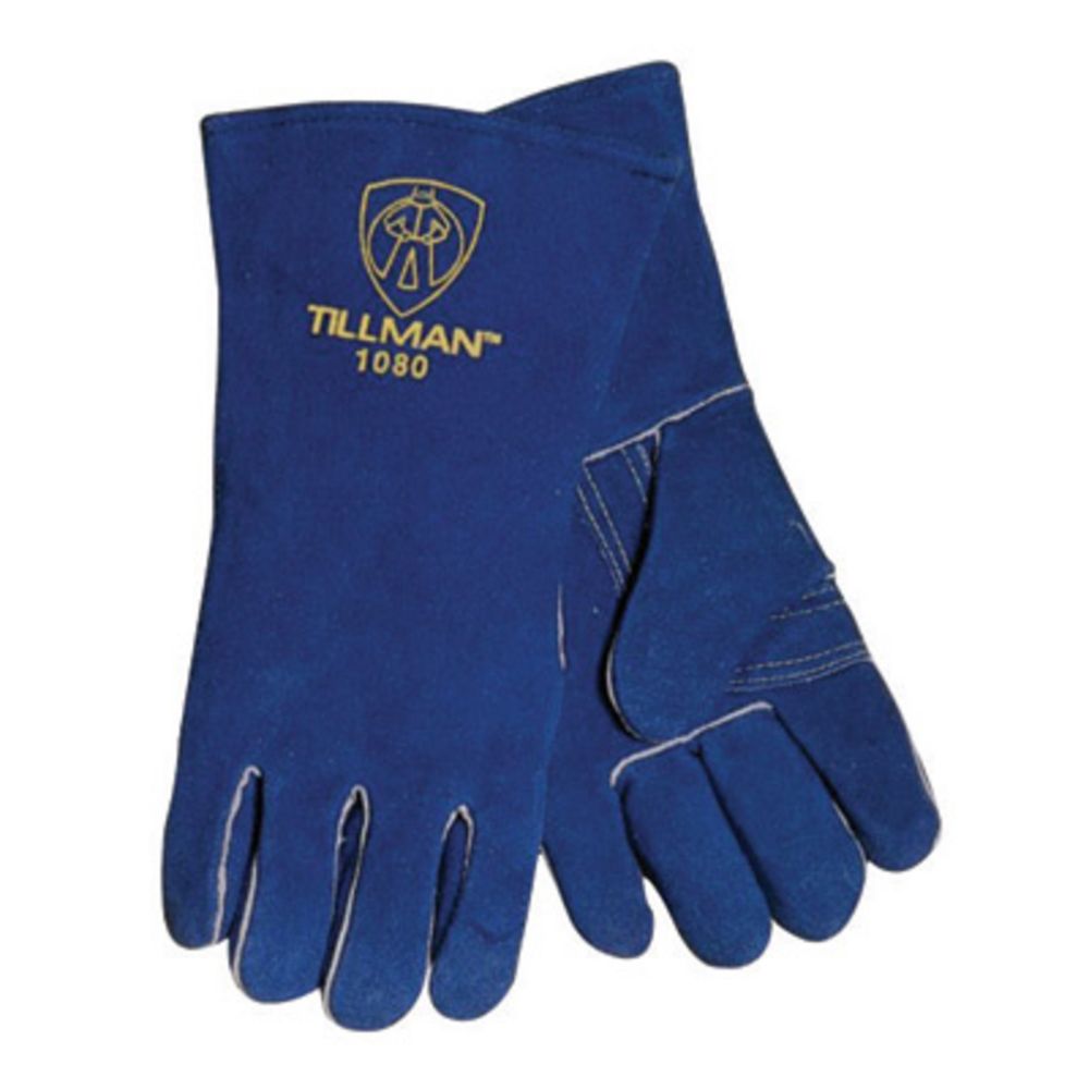 Tillman Large Blue Leather Stick Welders Gloves With Welted Fingers And Kevlar Thread Locking Stitch (Bulk)