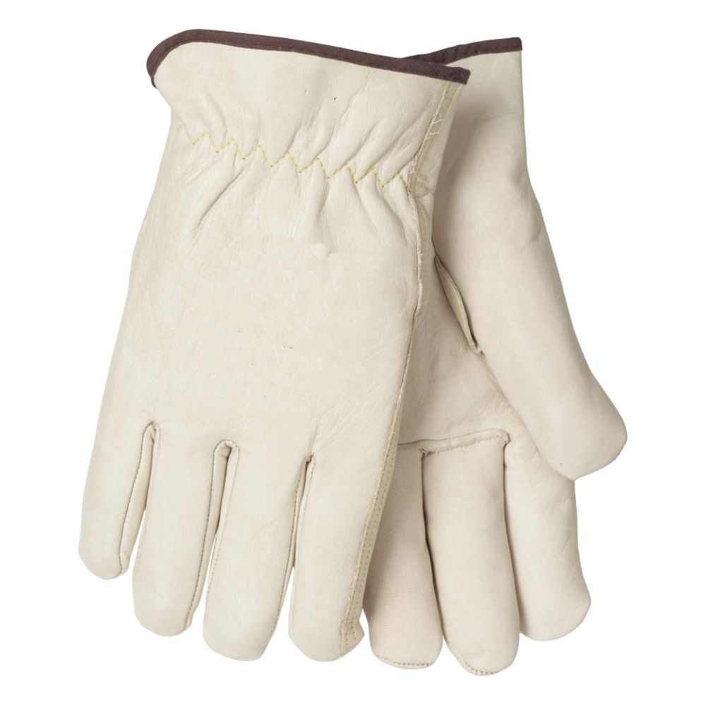 Tillman White Leather Pearl Economy Top Grain Cowhide Unlined Drivers Gloves