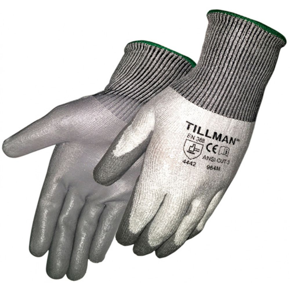 Tillman Medium Polyethylene Cut Resistant Gloves With Gray Polyurethane Palm Coating
