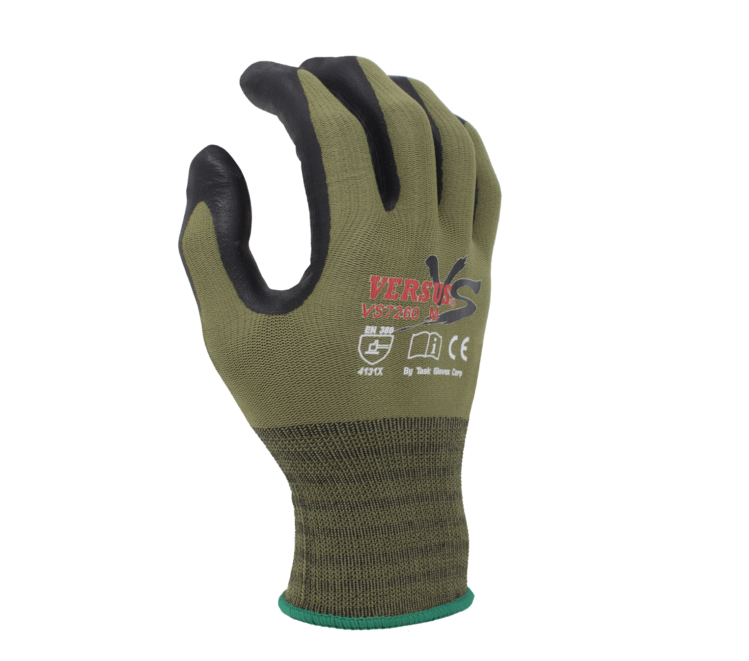 15G Nylon + Spandex Liner, Soft-foam Nitrile Palm Coated Gloves (Three Finger Touch Screen)