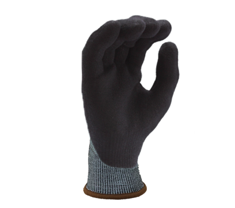 18G Blue Turnbull Shell(ANSI CUT A2), Black Micro-Foam Nitrile Palm Coated Gloves