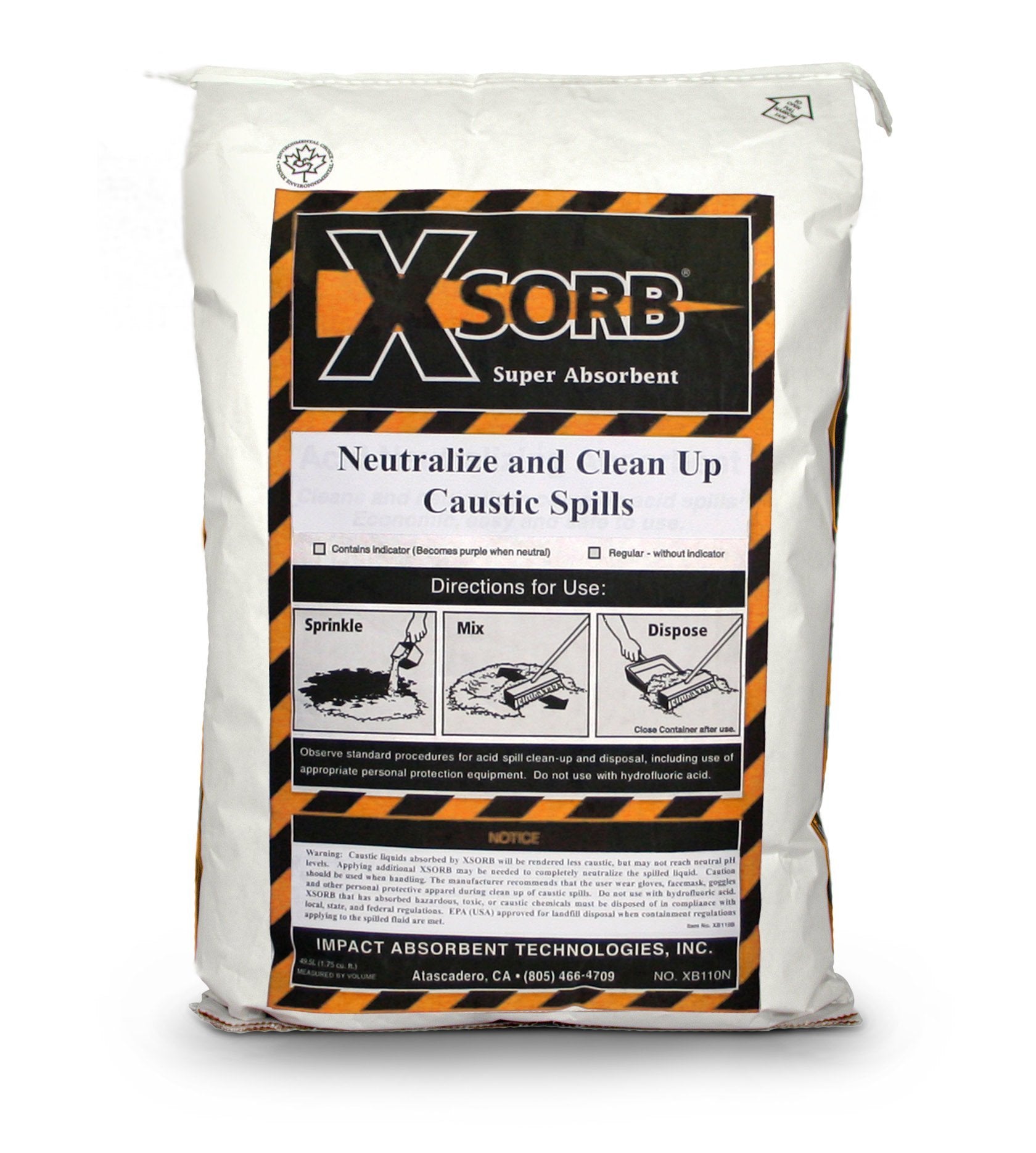 XSORB Caustic Neutralizing Absorbent Bag 1.75 cu. ft. - 1 BAG
