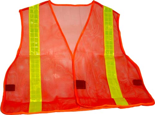 Hi-Vis Orange Safety Mesh Vest