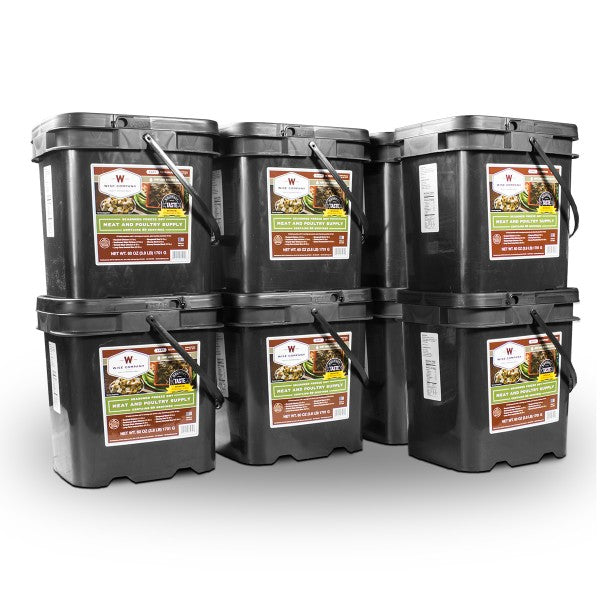 480 Serving Meat Package Includes: 8 Freeze Dried Meat Buckets