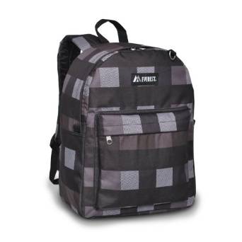 Everest Luggage Classic Backpack - Charcoal Gray Plaid