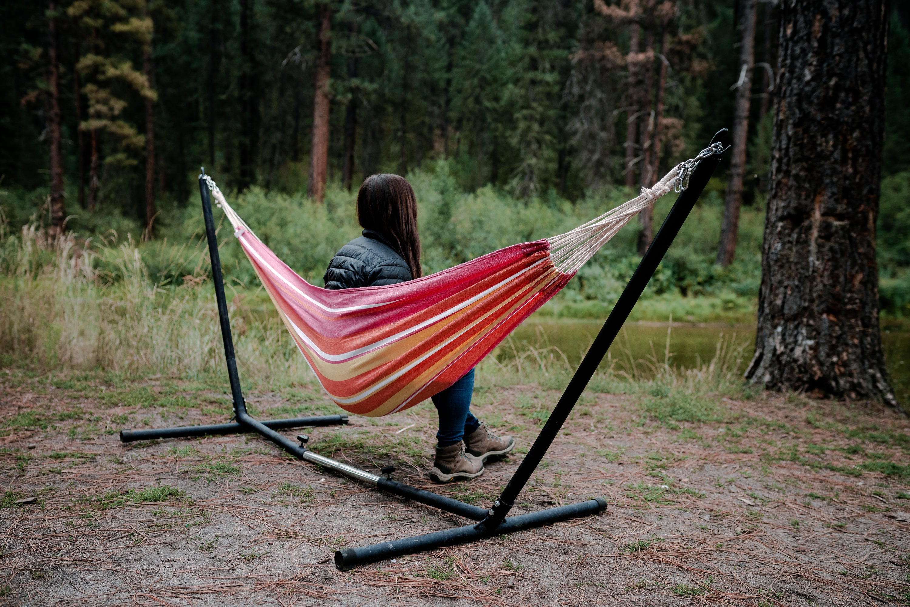 Cotton Hammock - 78 In X 31.50 In - Red