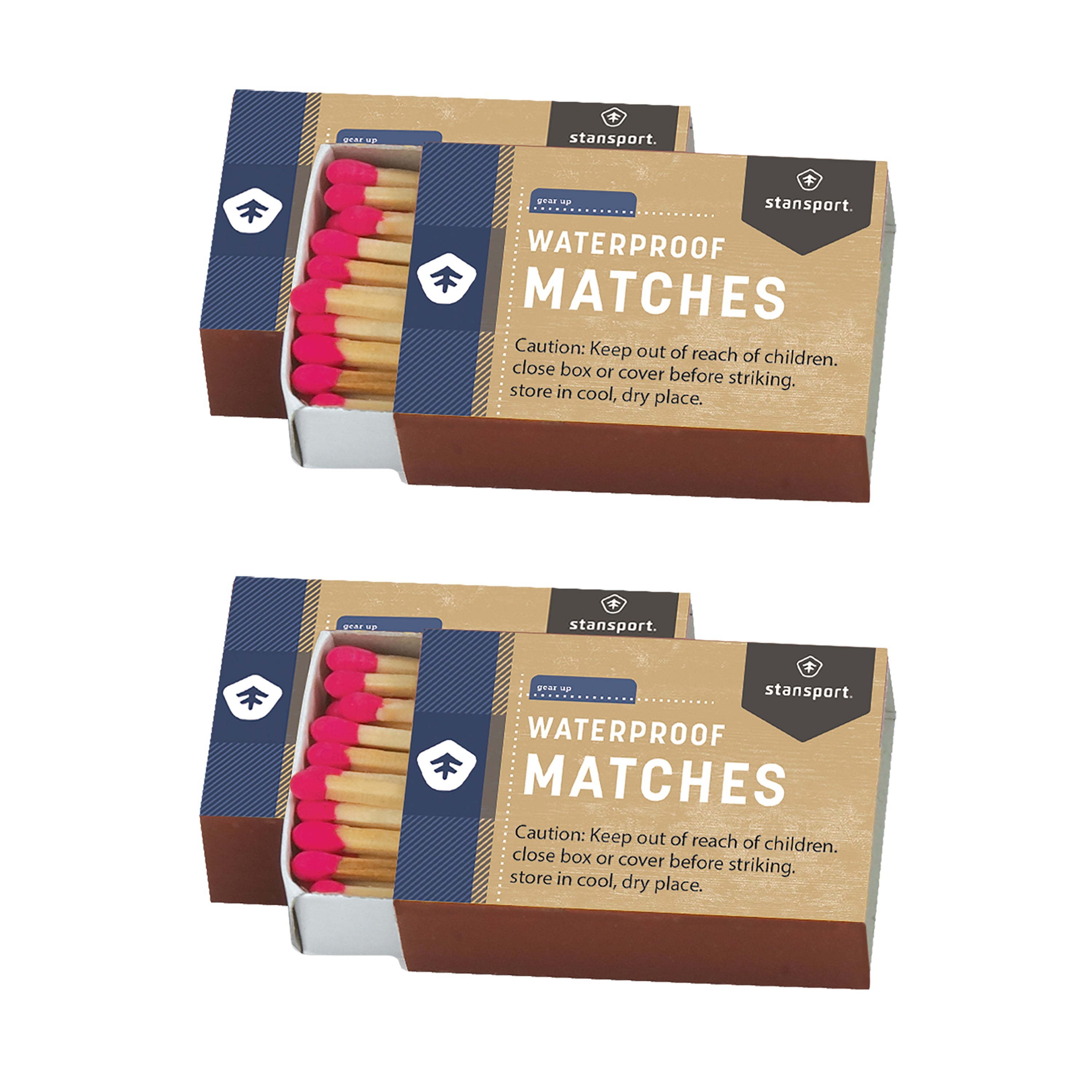 Waterproof Matches - 4 Boxes Per Pkg.