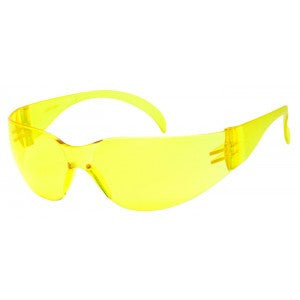 Amber Lens - Wrap-Around Style Safety Glasses