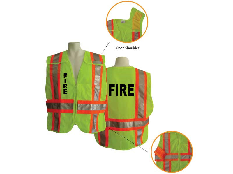 5-Point Breakaway Mesh Safety Vest - Fire Rated