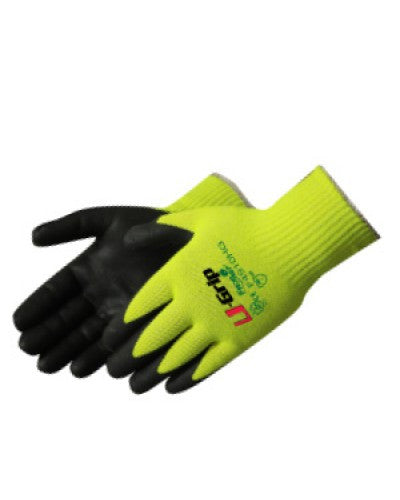 U-GRIP HI-VIS GREEN SEAMLESS SHELL (MICRO-FOAM NITRILE COATED) Gloves