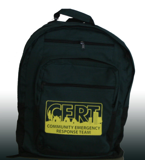 Green Backpack with CERT logo