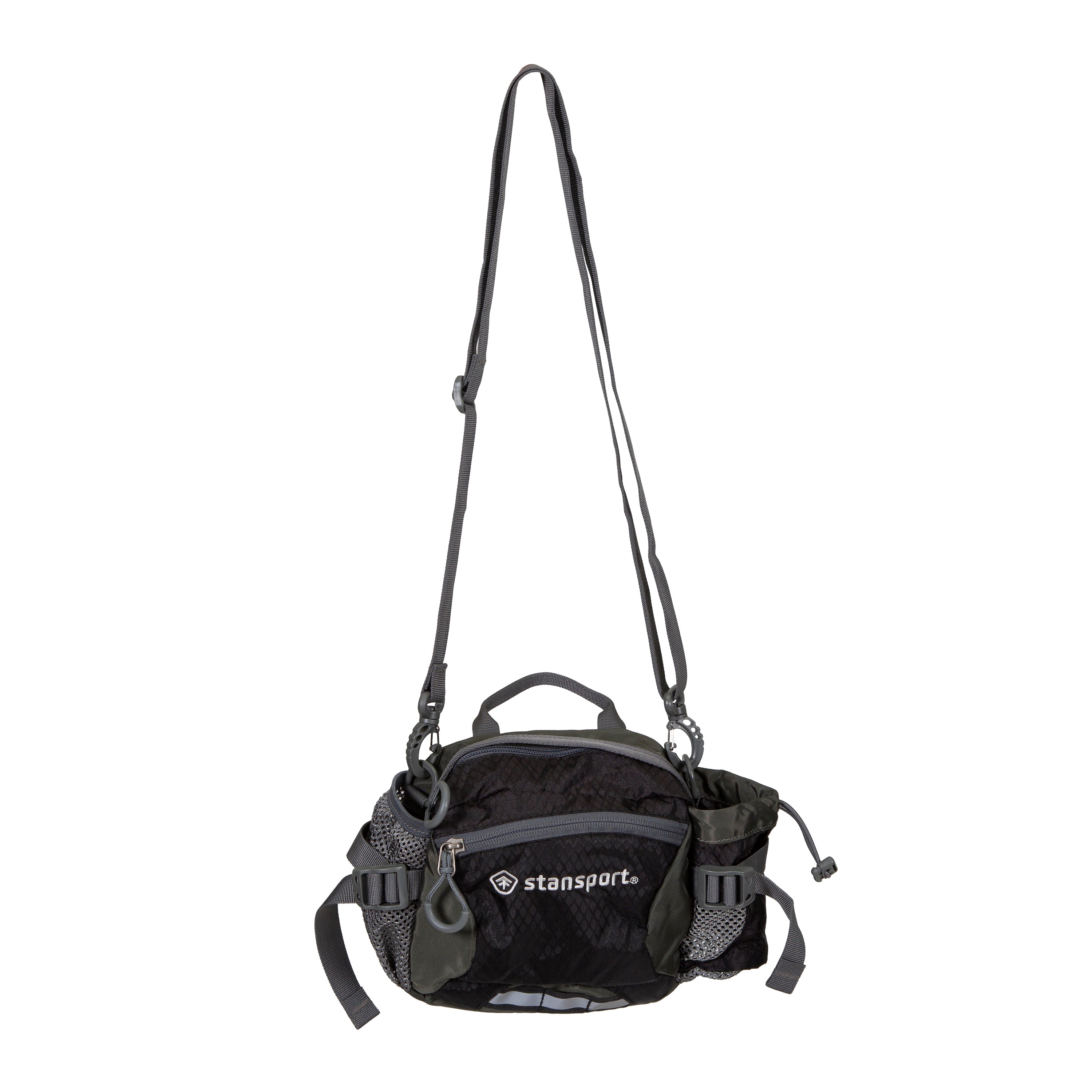 Waist/Shoulder Pack W/Bottle Holder - Black - 5 Liter
