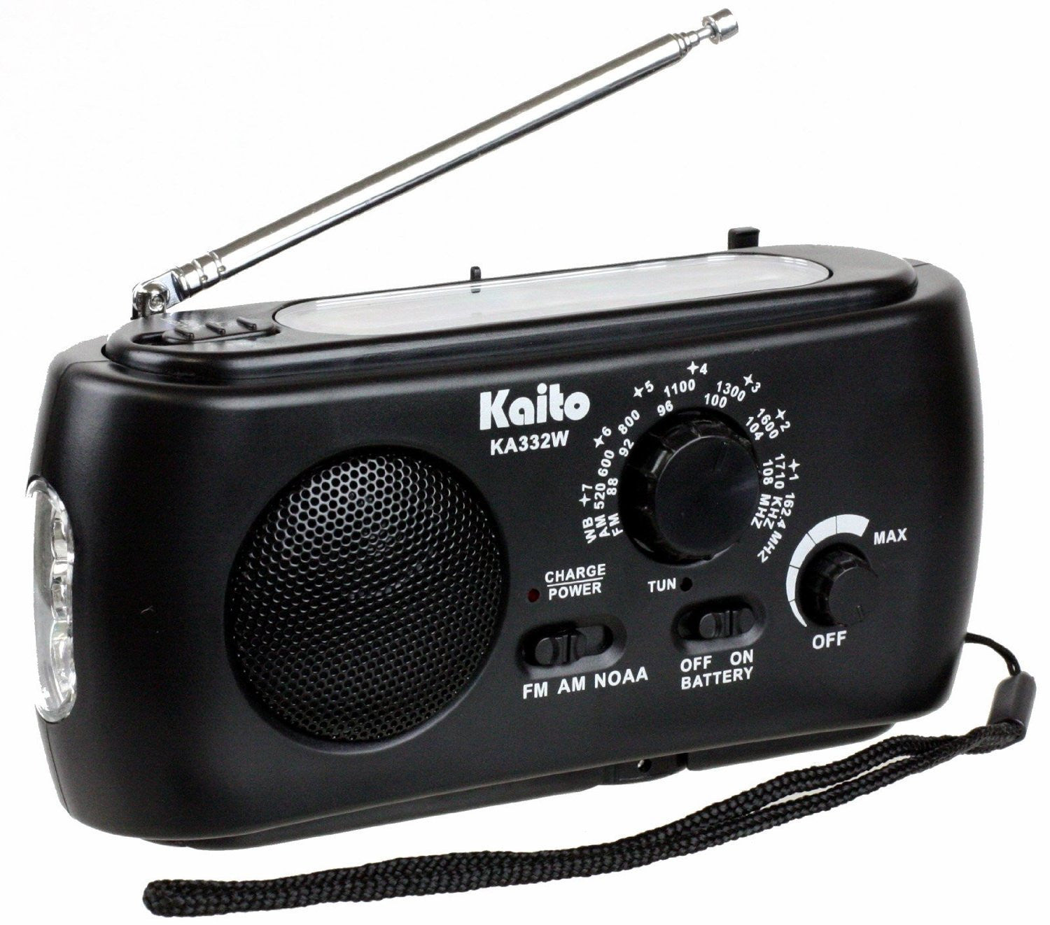Kaito Emergency Solar Hand Crank AM/FM Weather Radio with Flashlight