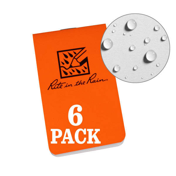 Stapled Notebook - Field Flex - Blank - Orange - 6 Pack