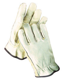 Radnor® Natural Standard Grain Cowhide Unlined Drivers Gloves