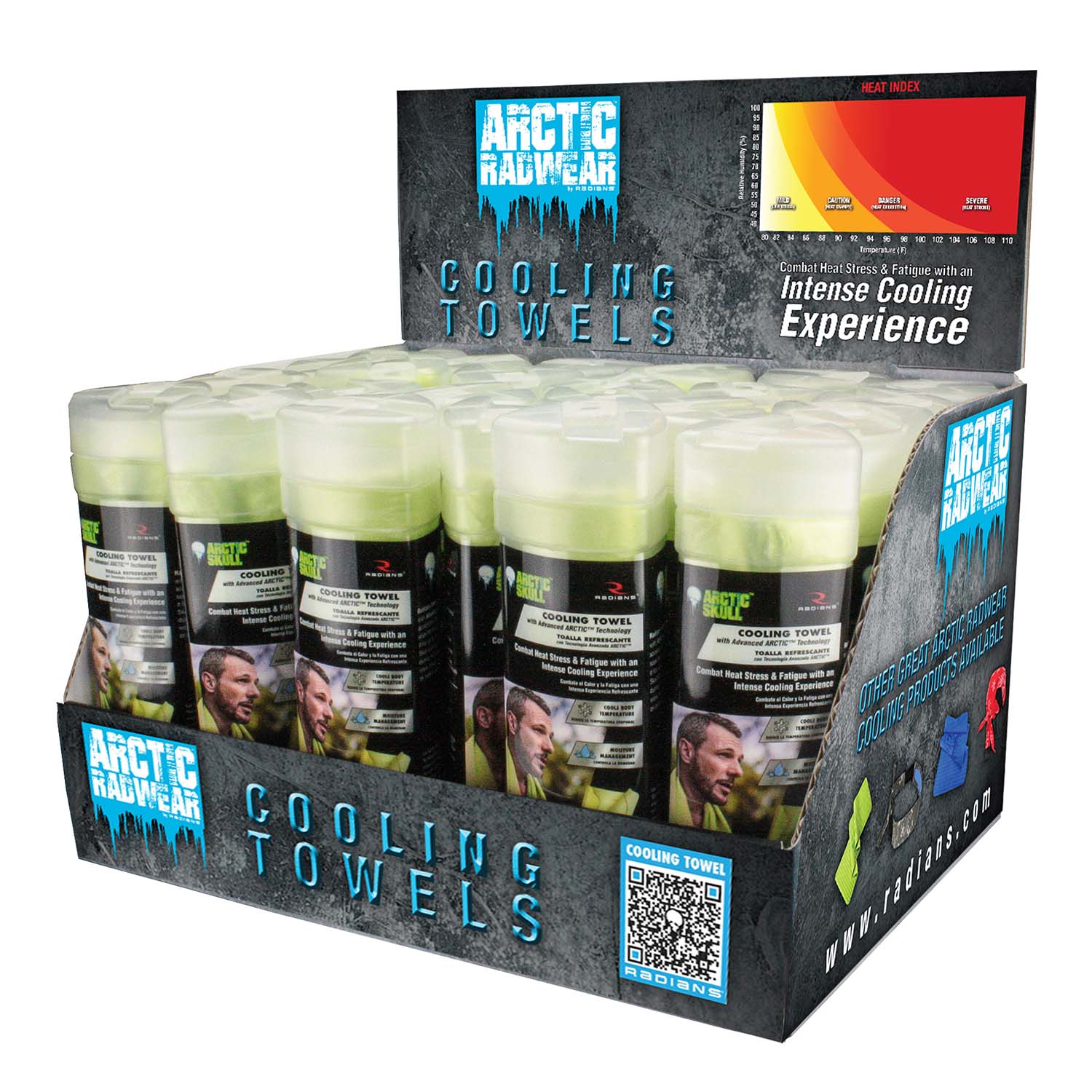 Radians Arctic Radwear® Cooling Towel Counter Display