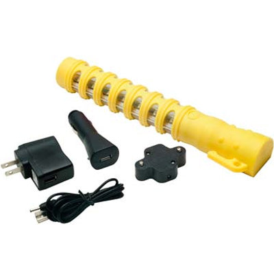 Rechargeable LED Baton Road Flare Yellow - Ultra Bright
