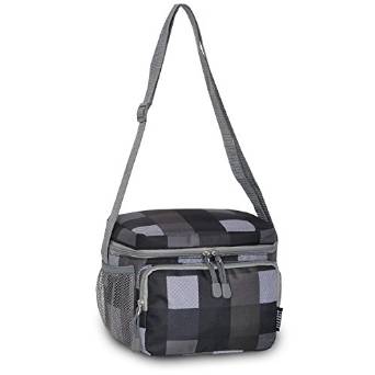 Everest Cooler Lunch Bag - Charcoal/Gray Plaid