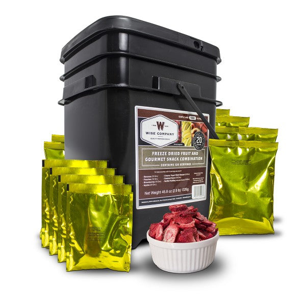 120 Serving Freeze Dried Fruit and Gourmet Snack Combination