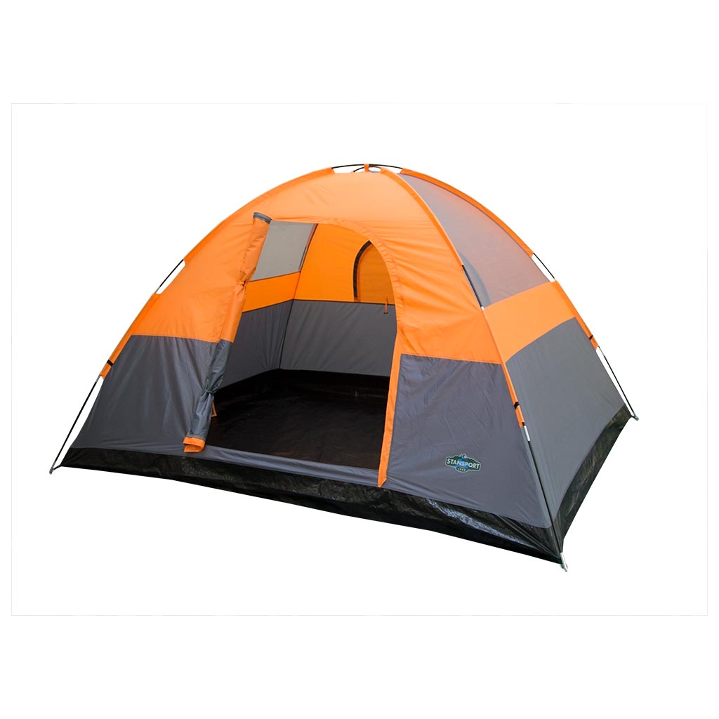 3 Season Tent - 8 x 10 x 6FT-Orange W/Gray Trim